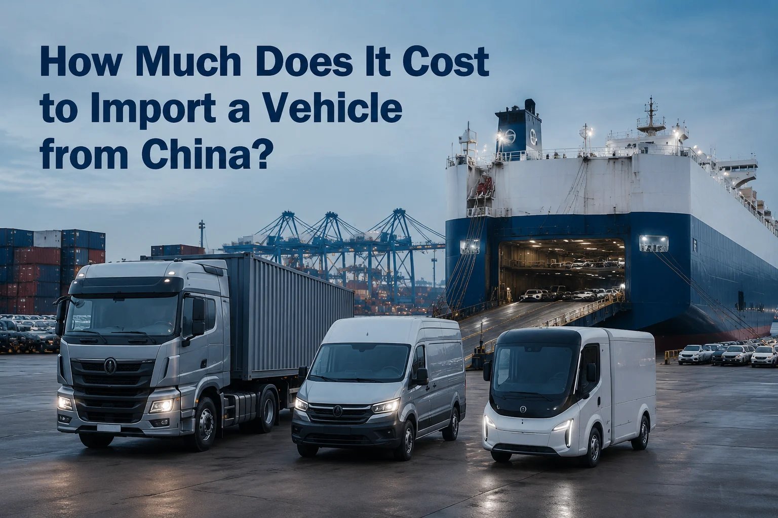 Cost of importing commercial vehicles from China