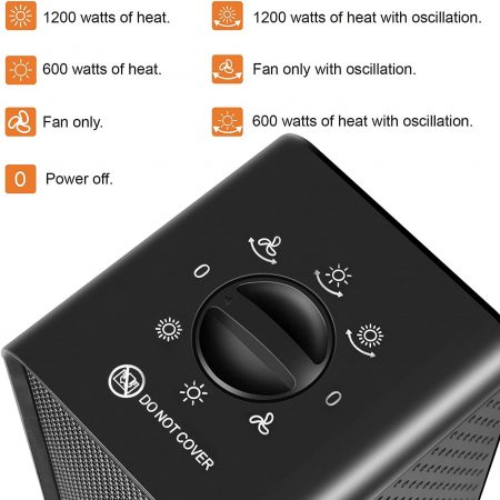 Vertical shaking head fan heater (5)