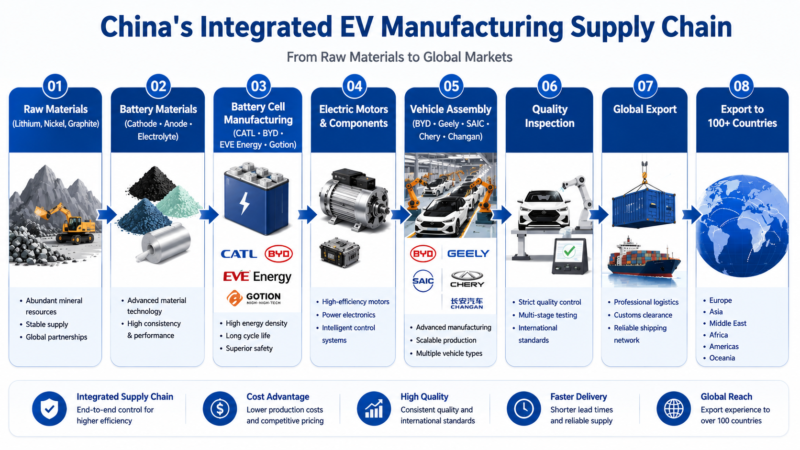 Rantai Pasokan Manufaktur EV Terintegrasi China