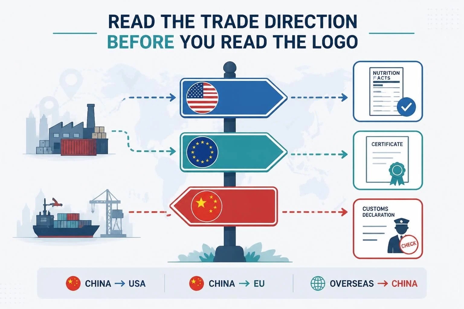 Read the trade direction before you read the logo