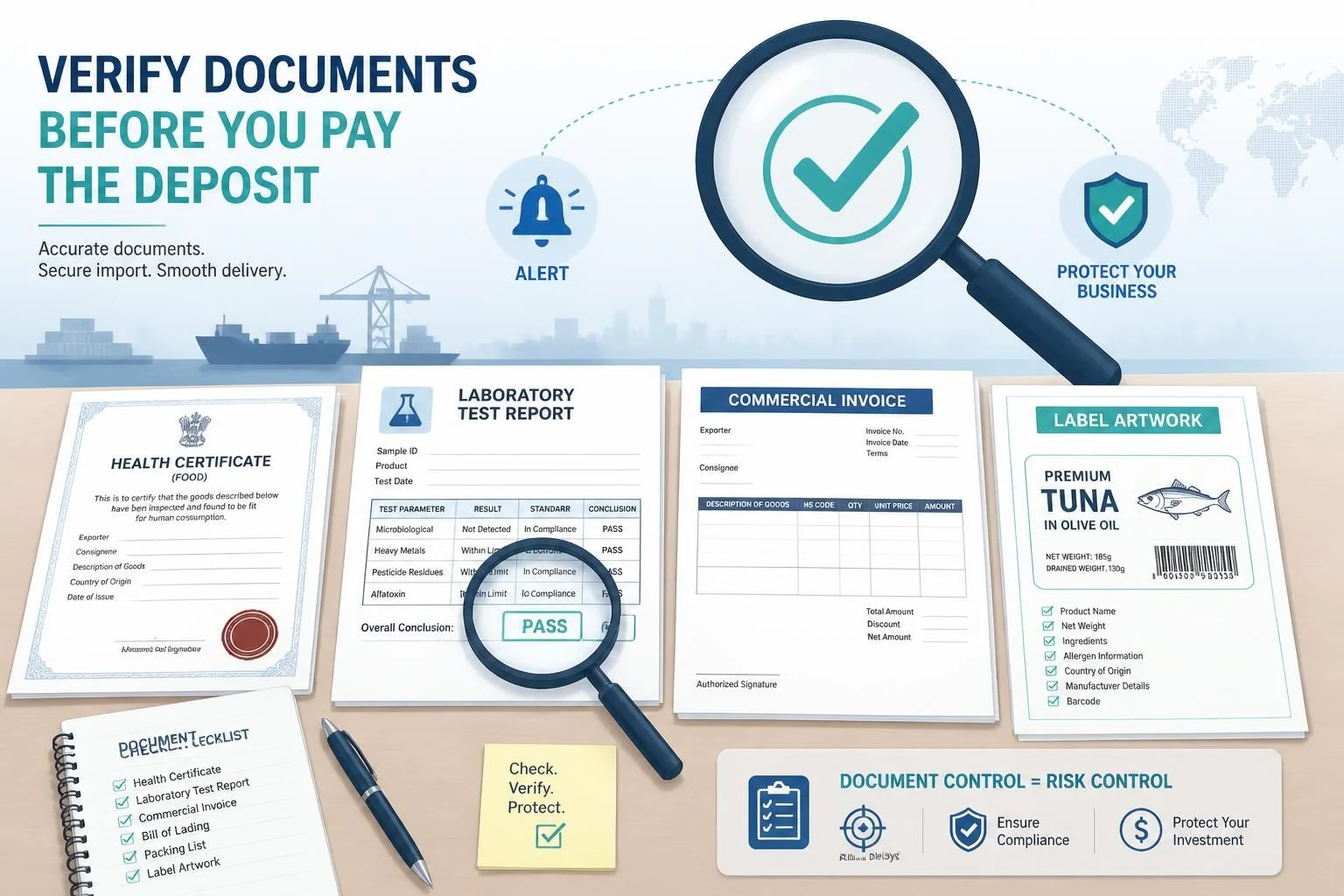 Verify documents before you pay the deposit
